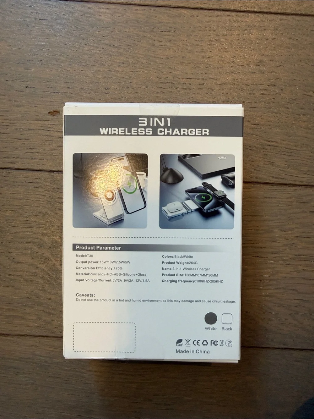 3-in-1 Foldable Wireless Charger Stand - White